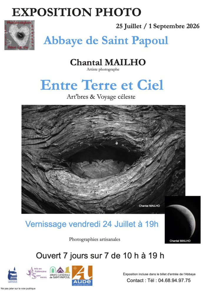 Illustration de l'événement : Exposition photos "Entre Terre et Ciel" de Chantal Mailho - Art'bres et Voyage céleste