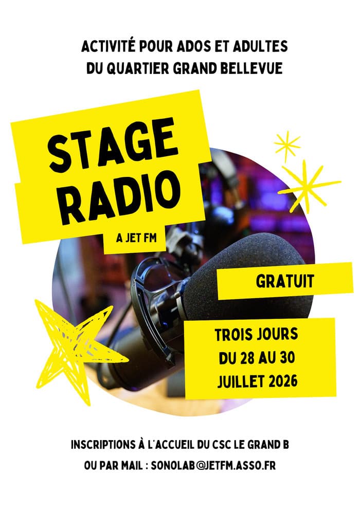 Illustration de l'événement : Stage radio à Jet FM