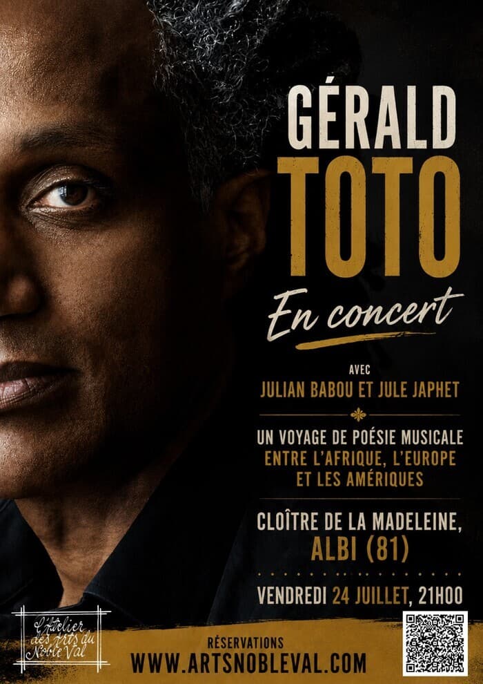 Illustration de l'événement : ALBI - Gérald Toto en concert (avec Julian Babou et Jule Japhet) au cloître de la Madeleine