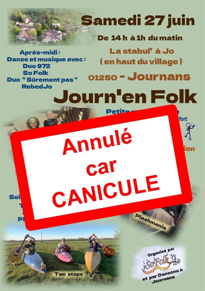 Illustration de l'événement : Journ'en Folk Manifestation annulée