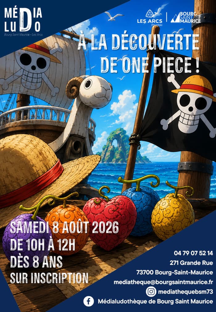 Illustration de l'événement : A la découverte de One Piece ! Atelier dessin, jeu et écriture