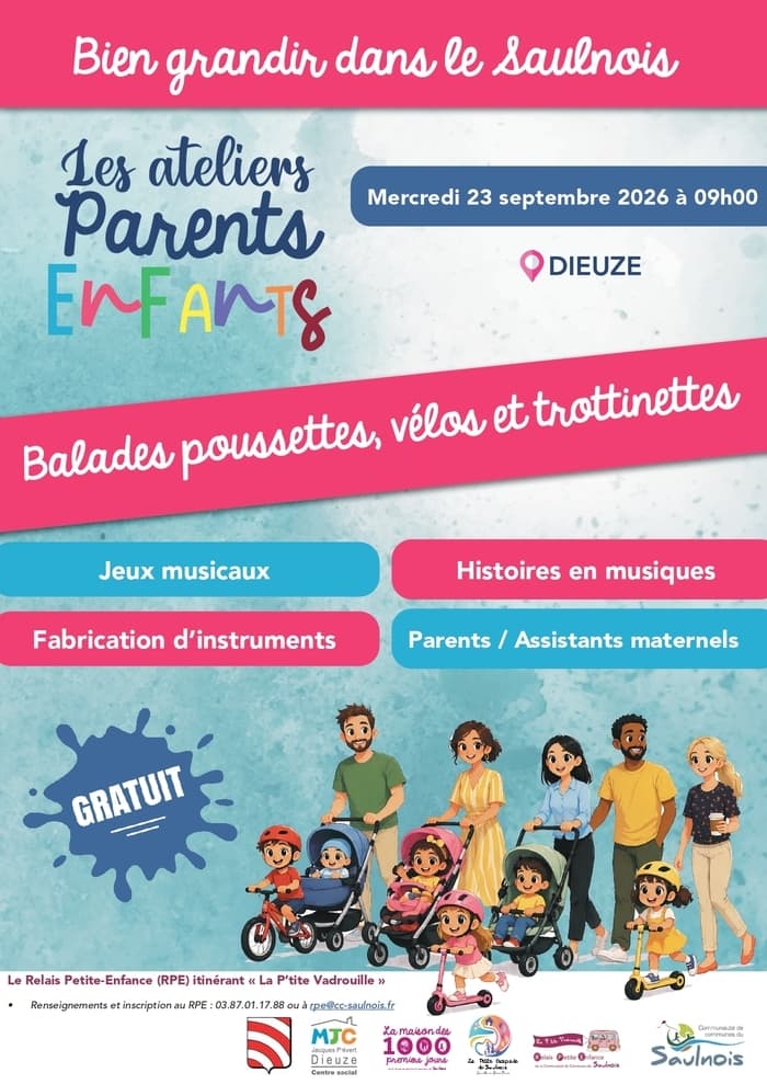 Illustration de l'événement : Balade poussette - Vélo - Trottinettes