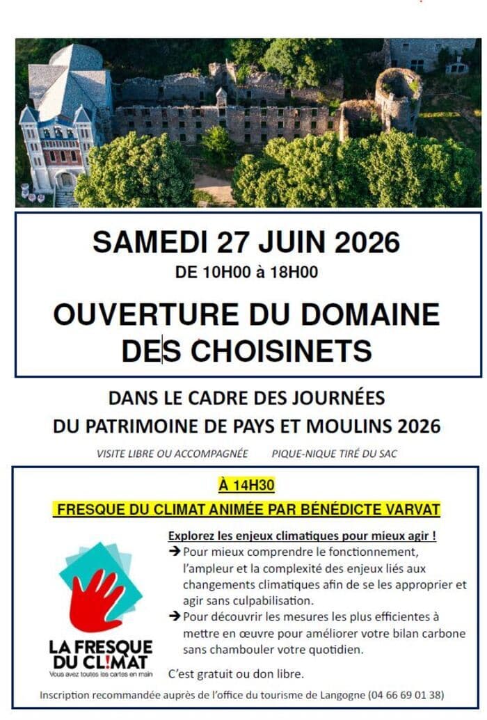 Illustration de l'événement : Ouverture du domaine des Choisinets et Fresque du climat