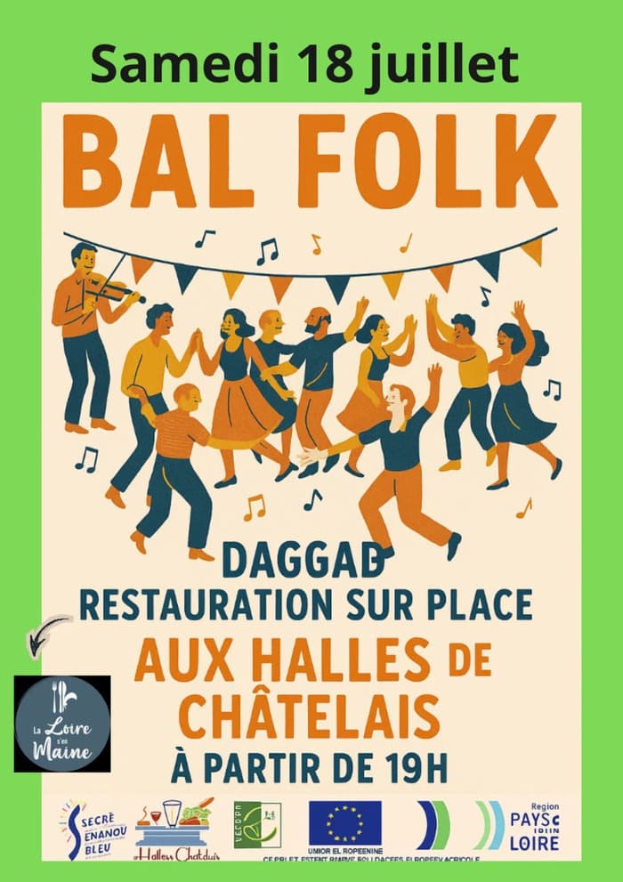 Illustration de l'événement : Bal folk aux halles de Chatelais