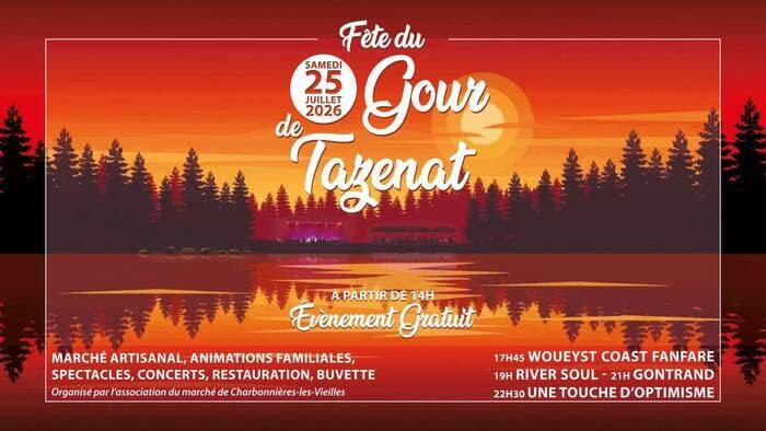 Illustration de l'événement : Une Touche d'Optimisme pour la Fête du Gour de Tazenat le 25 Juillet