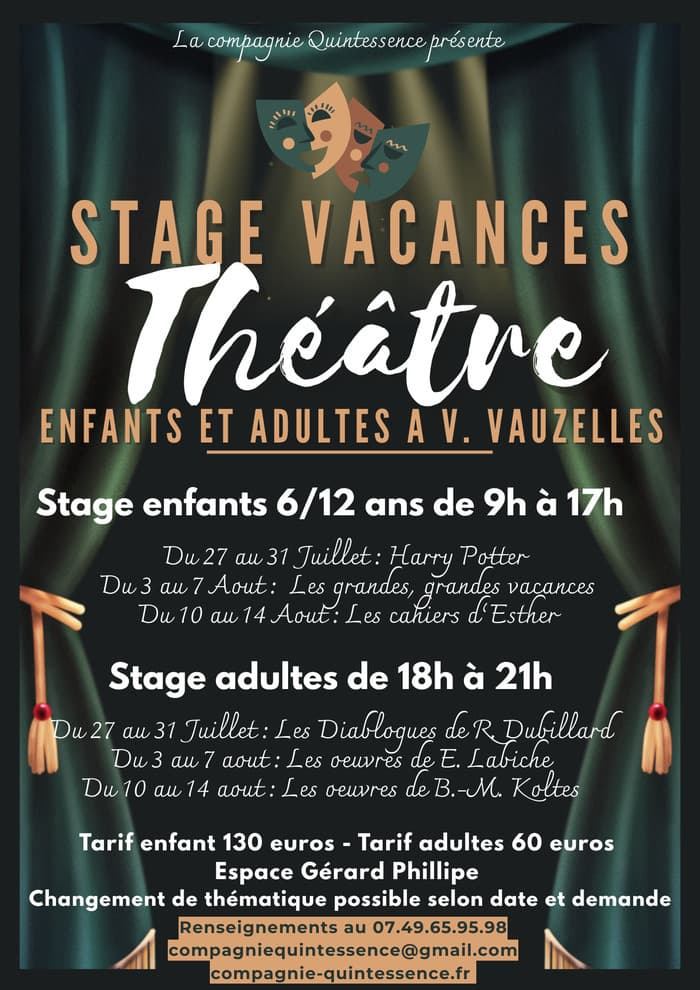 Illustration de l'événement : Stage de théâtre d'été