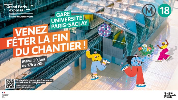 Illustration de l'événement : La gare Université Paris-Saclay ouvre ses portes le temps d’une soirée exclusive !