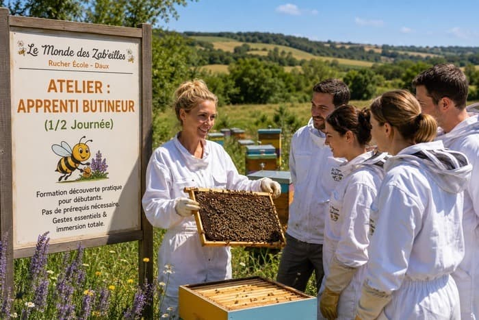 Illustration de l'événement : Découverte de la ruche et du monde des abeilles (1/2 journée)