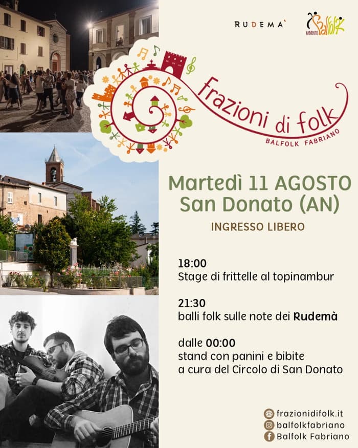 Illustration de l'événement : Frazioni di Folk - Rudemà - San Donato