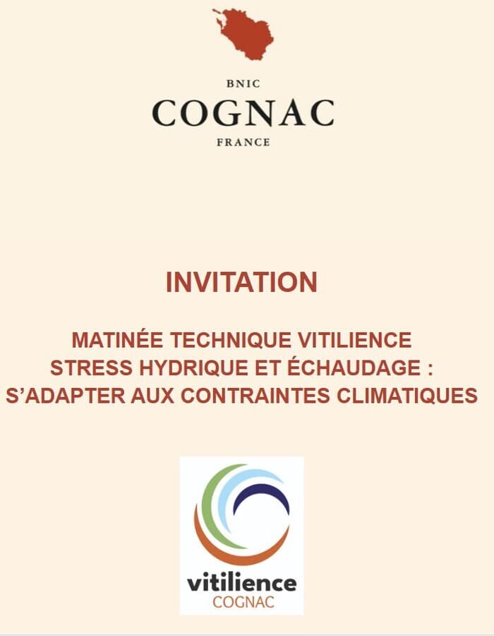 Illustration de l'événement : MATINÉE TECHNIQUE VITILIENCE STRESS HYDRIQUE ET ÉCHAUDAGE : S’ADAPTER AUX CONTRAINTES CLIMATIQUES