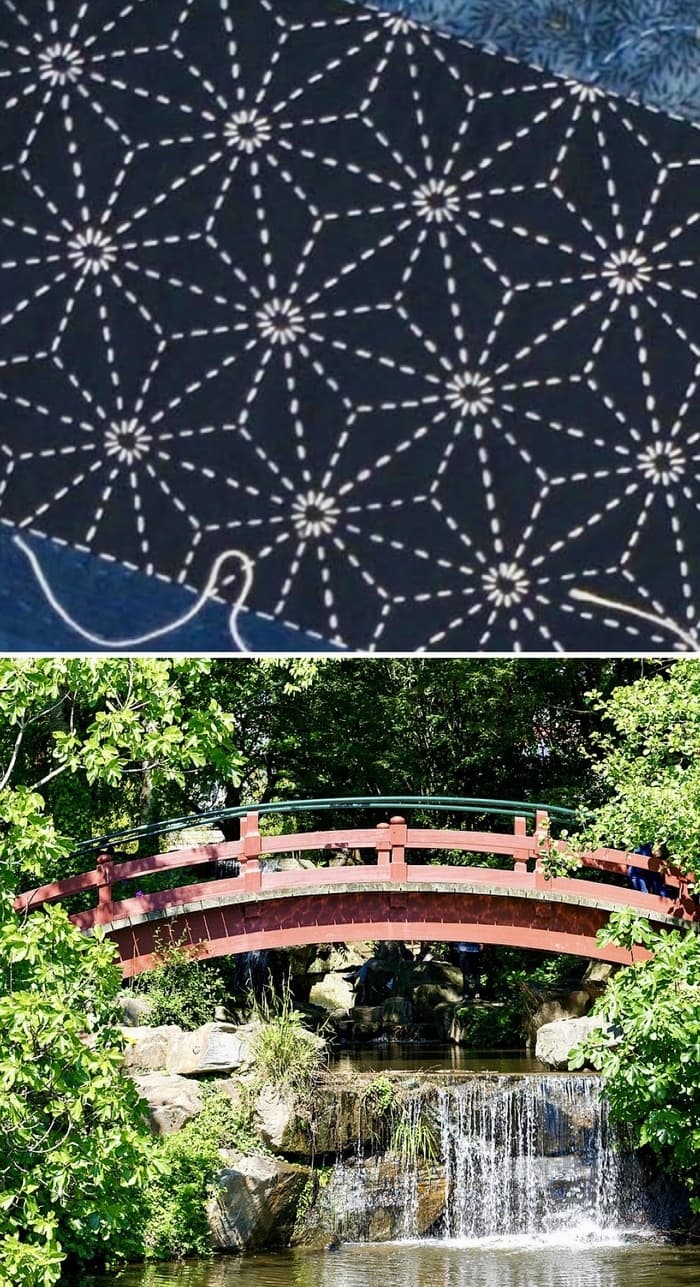 Illustration de l'événement : Sashiko dans le jardin japonais de l'Île de Versailles