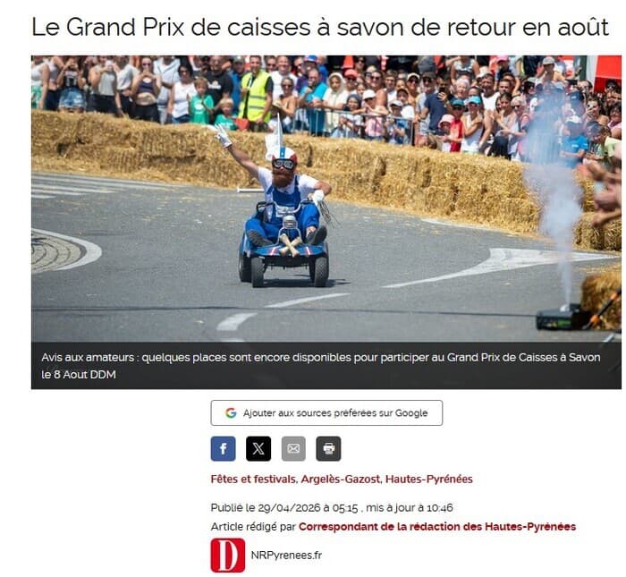 Illustration de l'événement : Course de caisses à savon