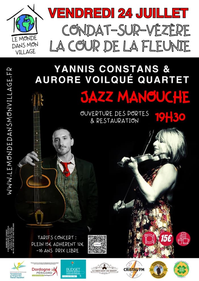 Illustration de l'événement : Yannis Constans et Aurore Voilqué Quartet Jazz Manouche
