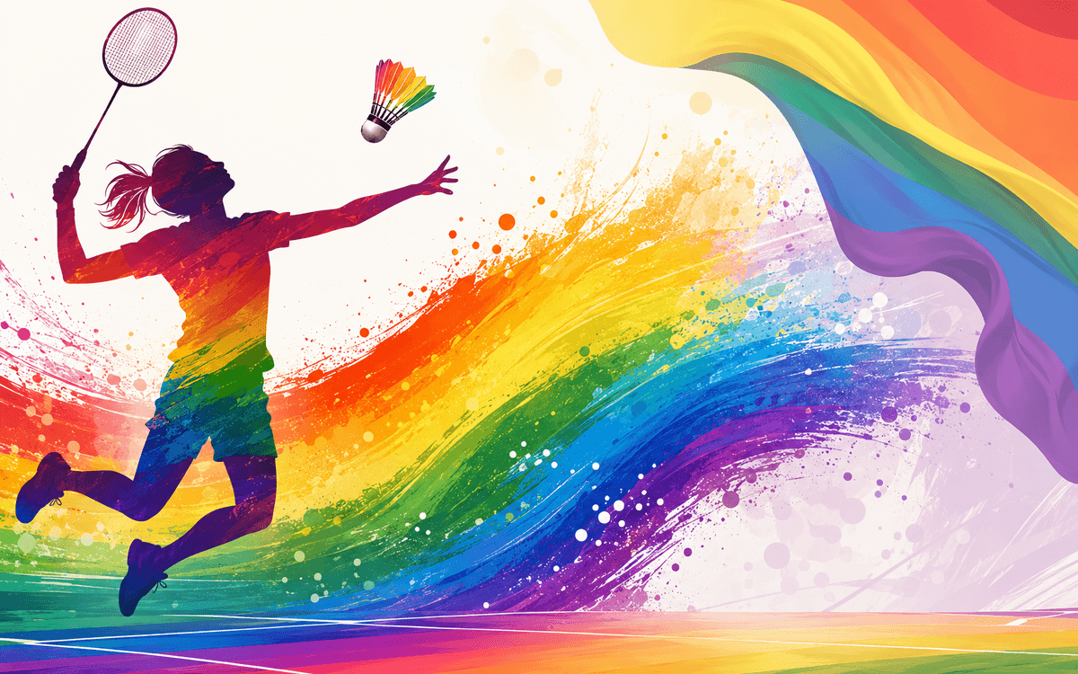 Illustration de l'événement : Mois de fierté, séance de badminton ouvert à toutes et tous