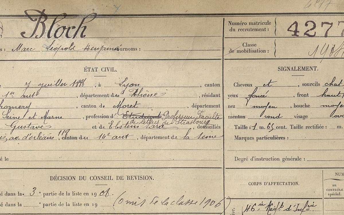 Illustration de l'événement : Sur les traces de Marc Bloch à Paris