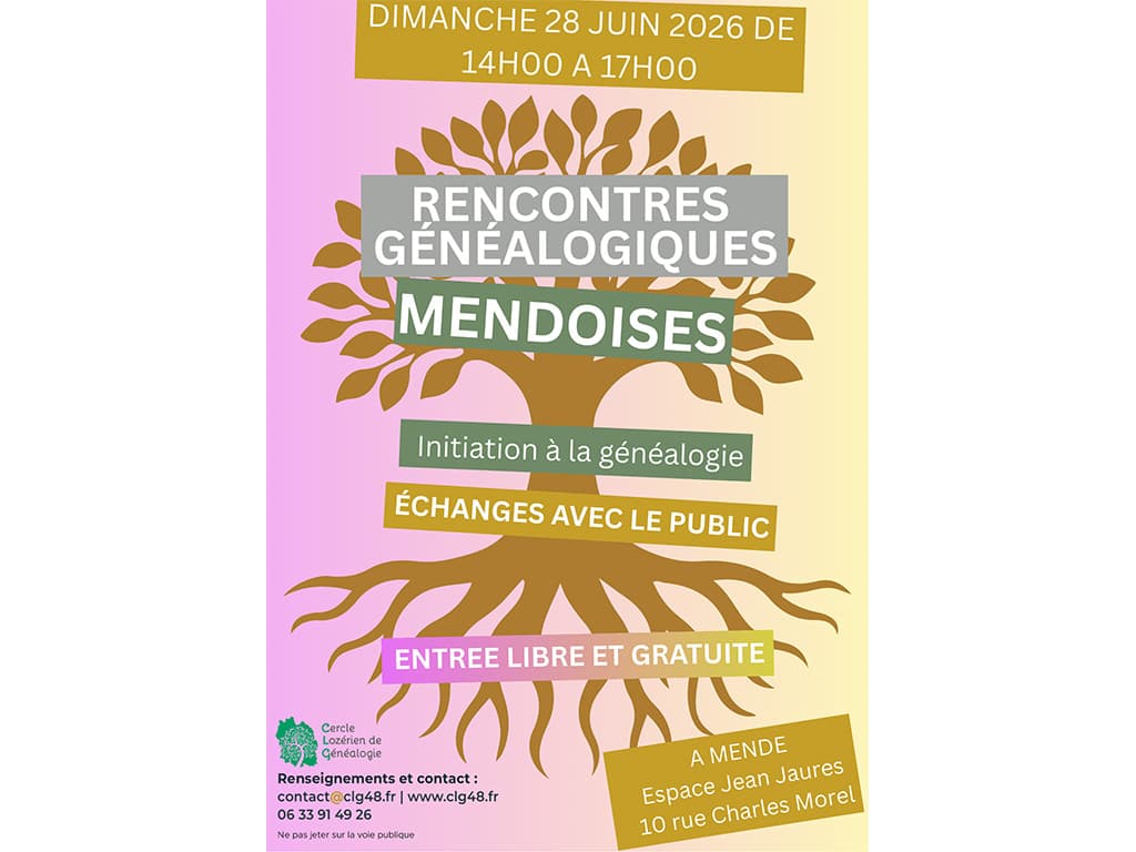 Illustration de l'événement : RENCONTRES GÉNÉALOGIQUES