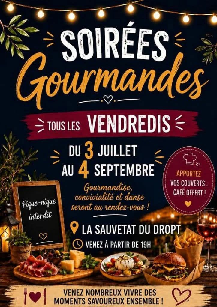 Illustration de l'événement : Soirées gourmandes