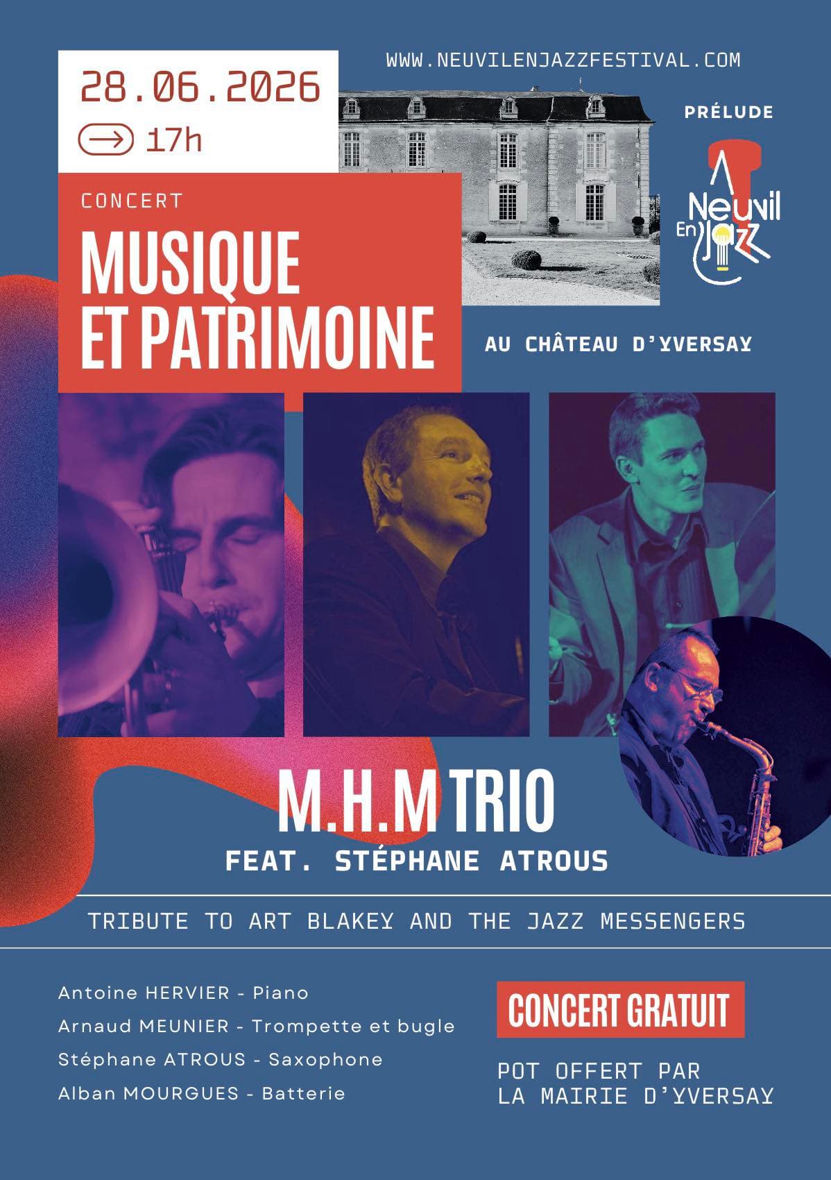Illustration de l'événement : Concert M.H.M TRIO feat Stéphane Atrous