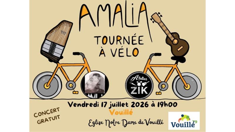 Illustration de l'événement : Concert Amalia – Tournée à Vélo à Vouillé