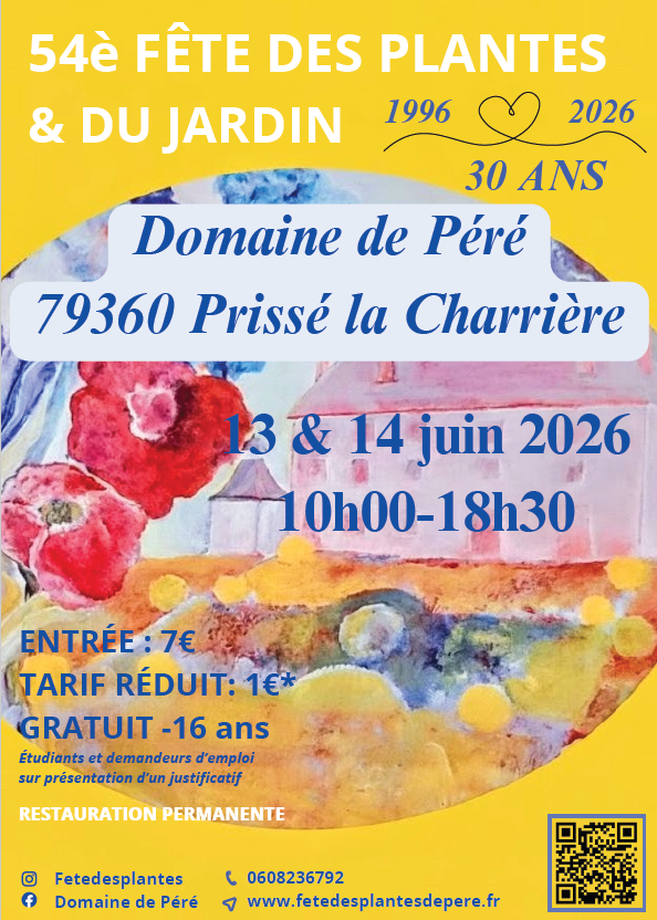 Illustration de l'événement : Bis 30 ans de la Fête des Plantes et du Jardin du Domaine de Péré