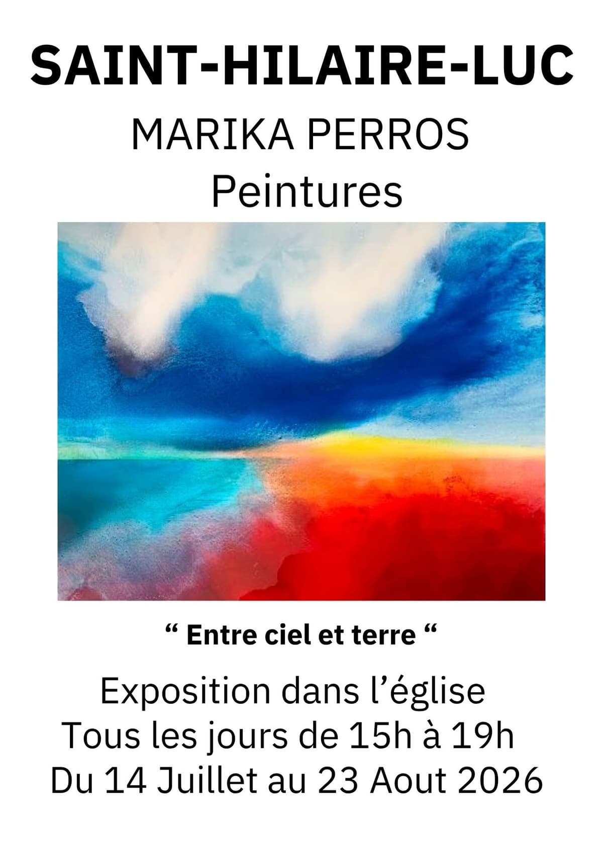 Illustration de l'événement : Exposition Marika Perros "Entre ciel et terre"