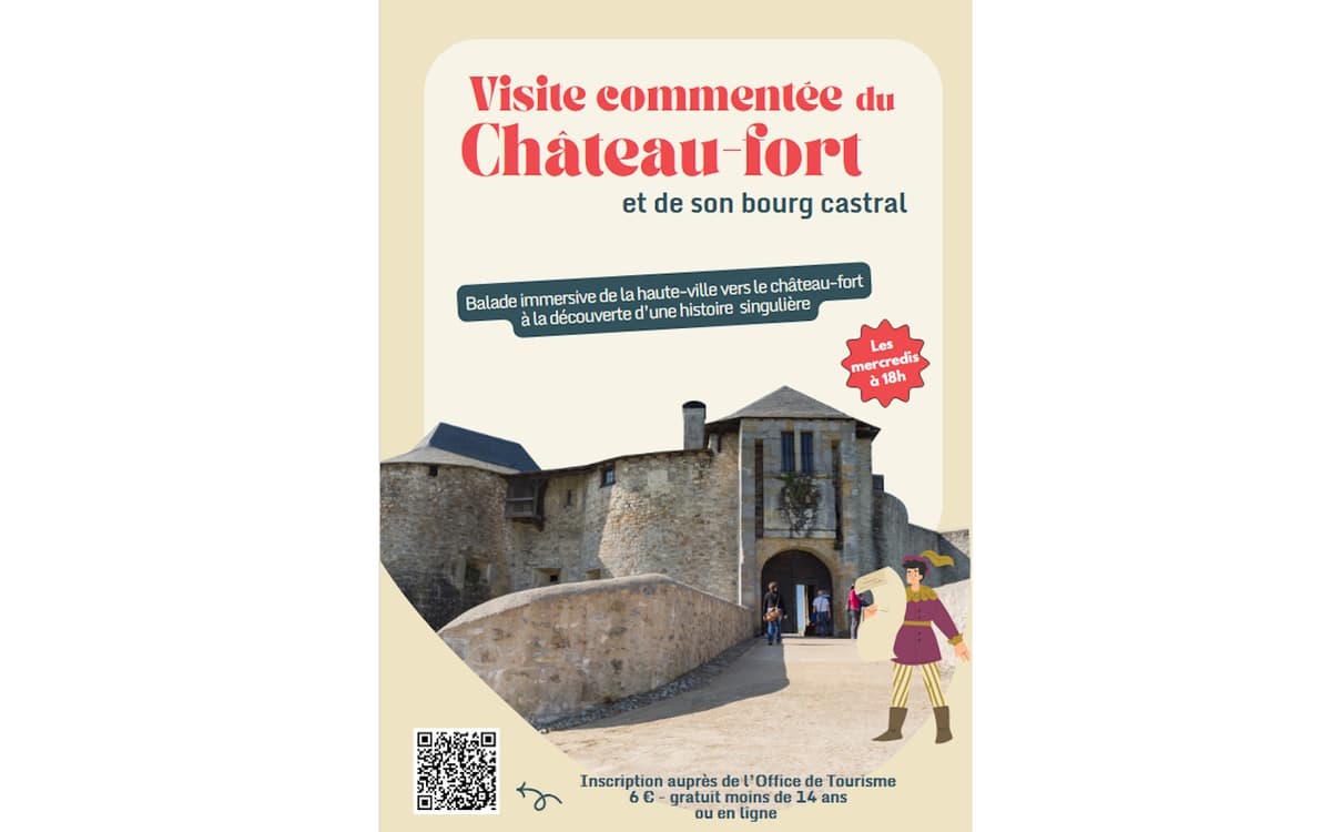 Illustration de l'événement : Visite guidée du château fort de Mauléon et son bourg castral