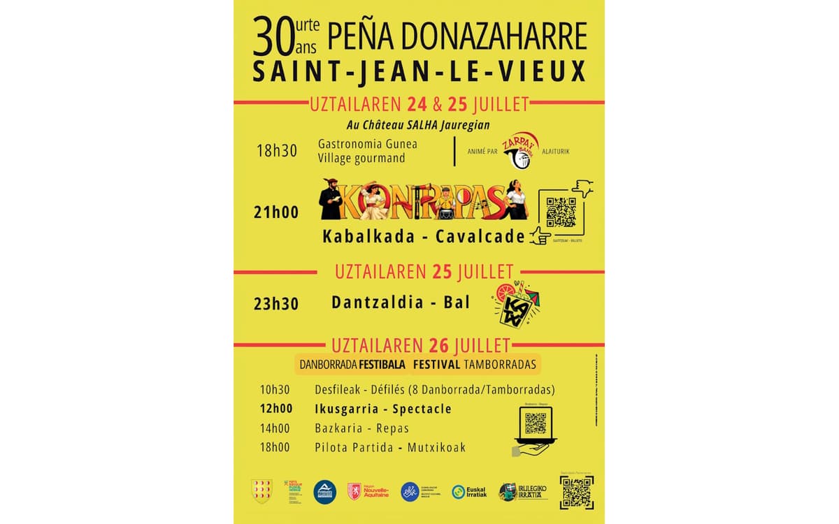 Illustration de l'événement : Fêtes de village : 30 ans de la peña Donazaharre : Kontrapas-cavalcade