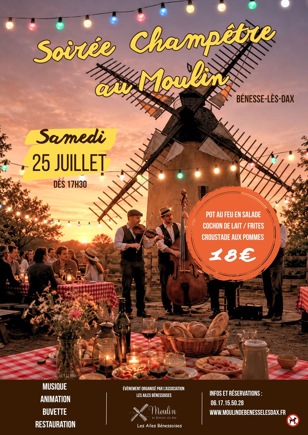 Illustration de l'événement : Soirée Champêtre au Moulin