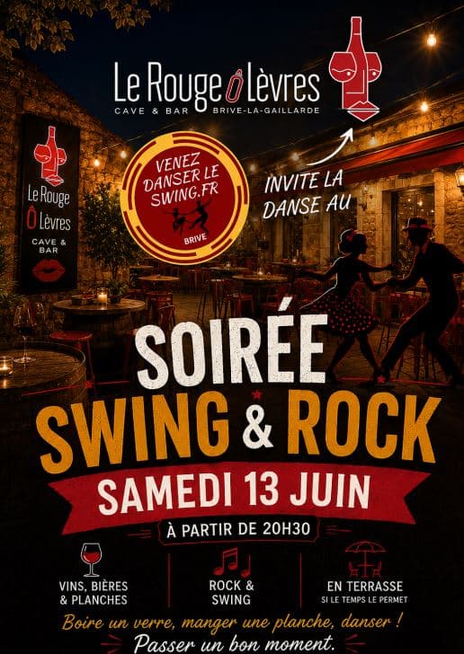 Illustration de l'événement : Soirée Swing & Rock au Bar à vin Le Rouge Ô Lèvres