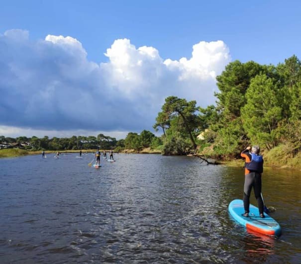 Illustration de l'événement : Descente de rivière en paddle au coucher du soleil