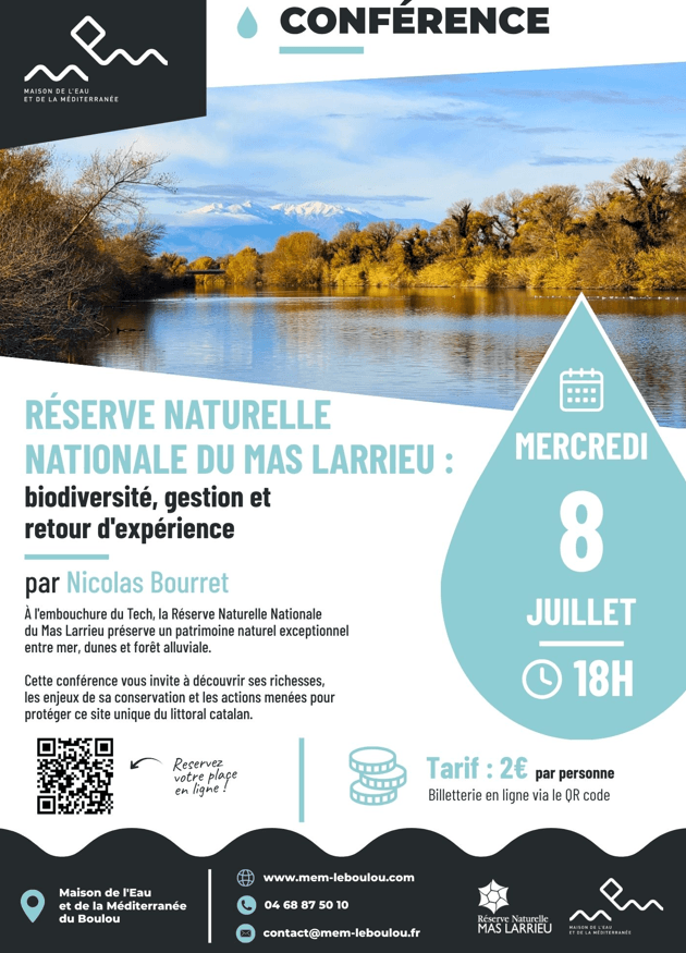Illustration de l'événement : CONFÉRENCE : RÉSERVE NATURELLE NATIONALE DU MAS LARRIEU : BIODIVERSITÉ, GESTION ET RETOUR D'EXPÉRIENCE