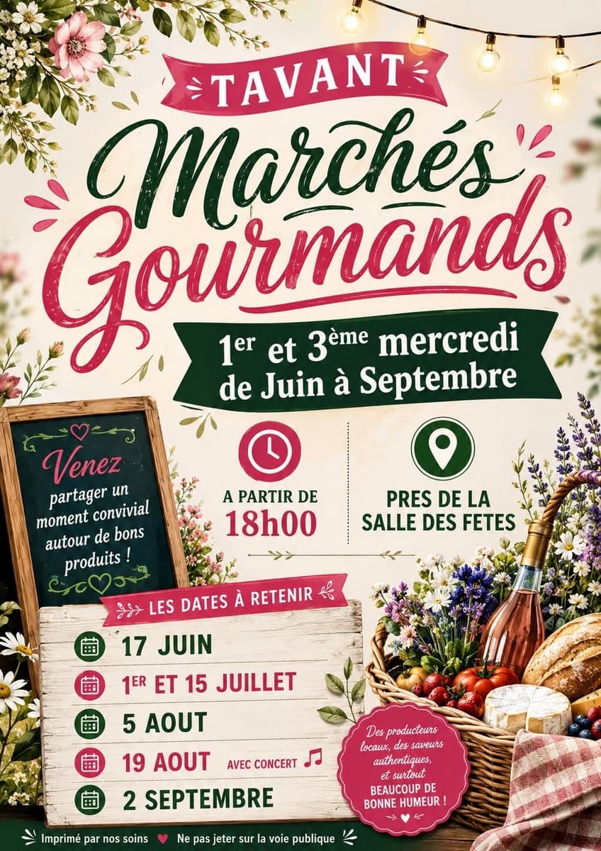 Illustration de l'événement : Marché gourmand de Tavant