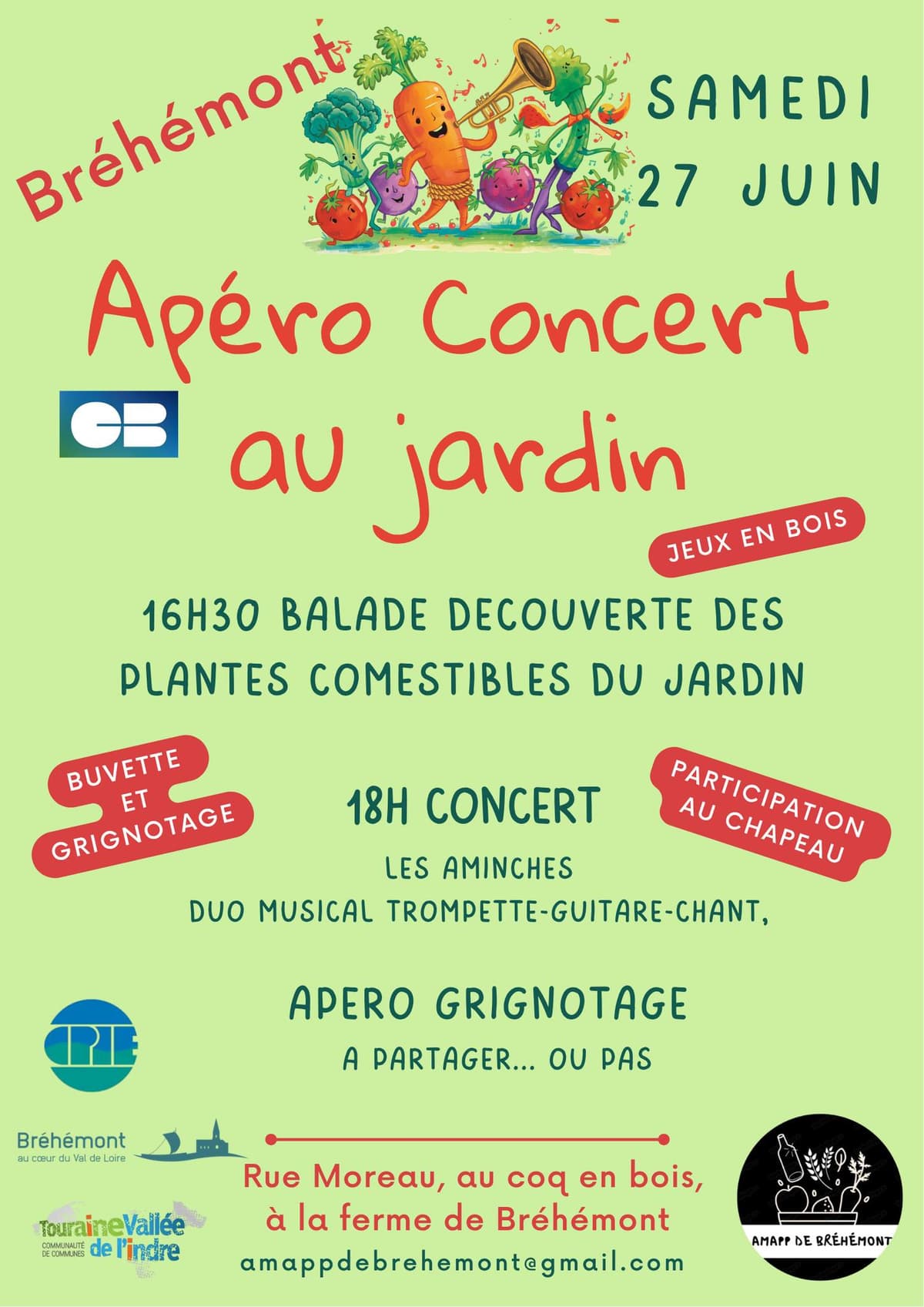 Illustration de l'événement : Apéro-concert au jardin