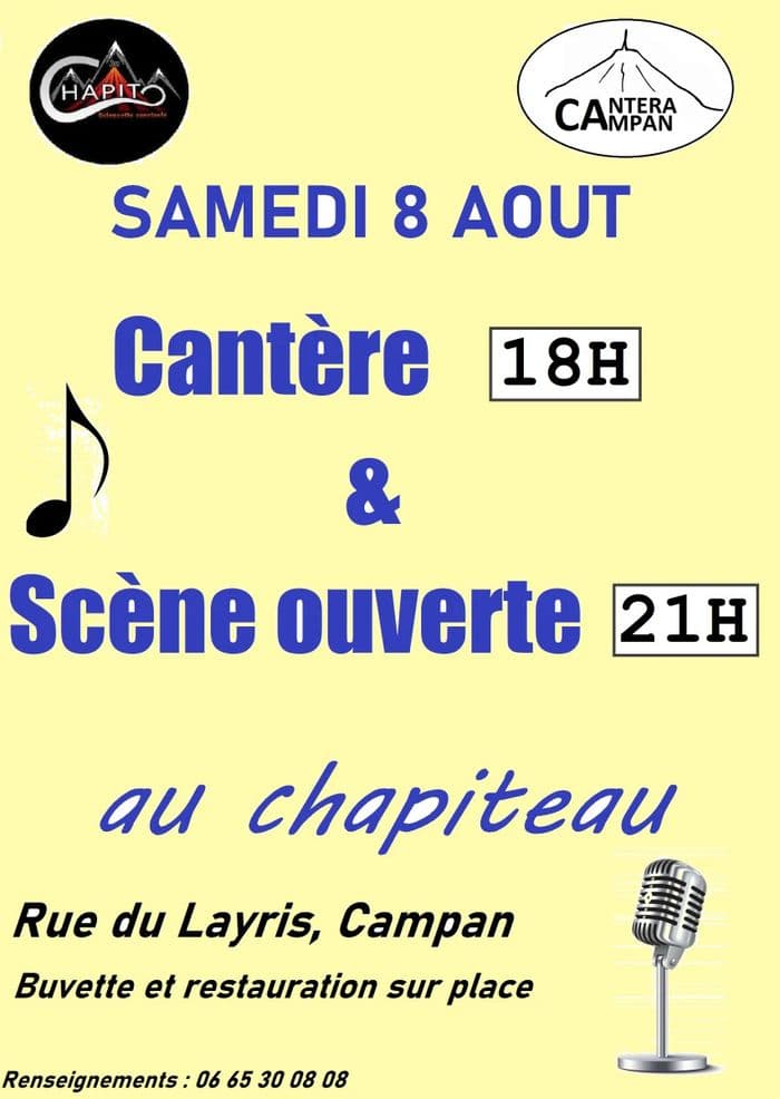 Illustration de l'événement : Cantère et scène ouverte au Chapiteau