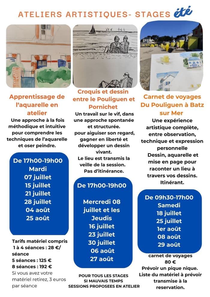 Illustration de l'événement : Ateliers artisitiques - Stages