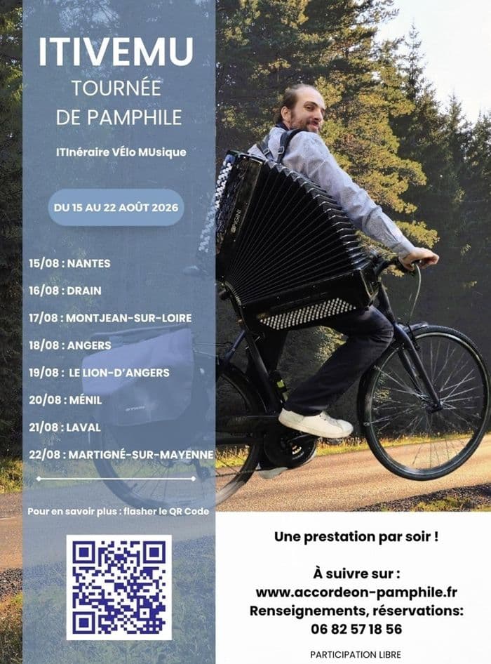 Illustration de l'événement : Concert de Pamphile au départ d'un itinéraire vélo-musique
