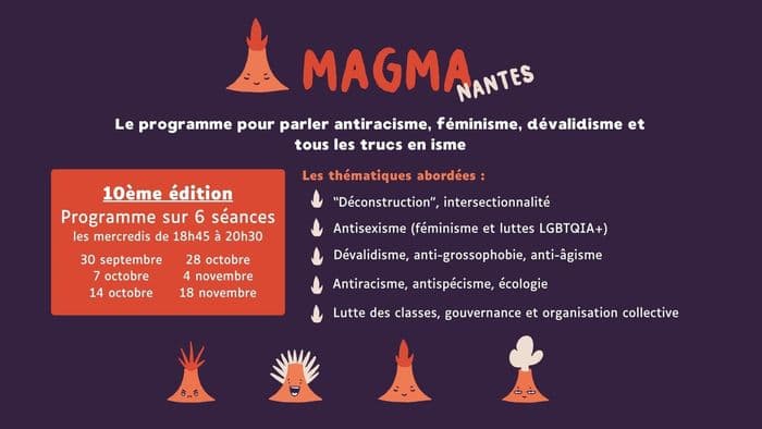 Illustration de l'événement : Programme de sensibilisation aux discriminations · Magma'Nantes #10