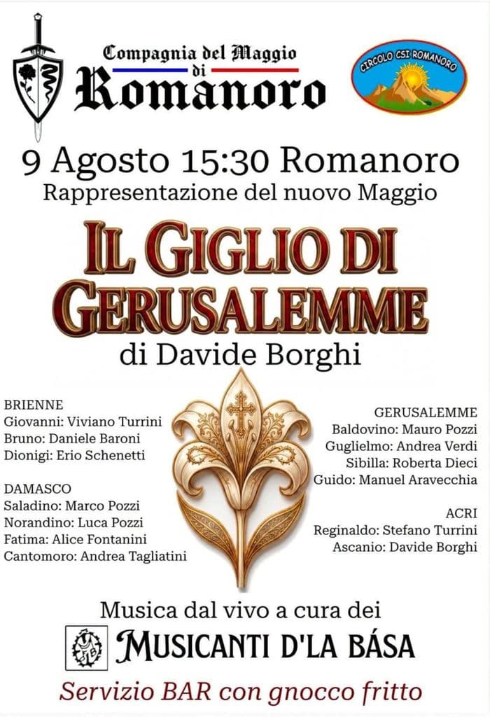 Illustration de l'événement : IL GIGLIO DI GERUSALEMME di Davide Borghi musica dal vivo
