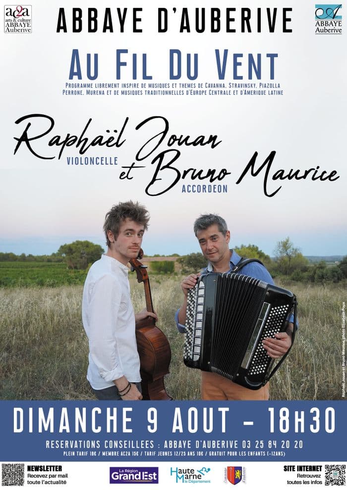 Illustration de l'événement : Concert avec Raphaël Jouan et Bruno Maurice : Au Fil du Vent