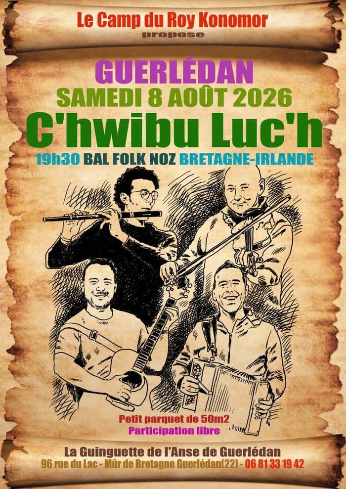Illustration de l'événement : Bal folk noz Bretagne et Irlande avec C'hwibu Luc'h