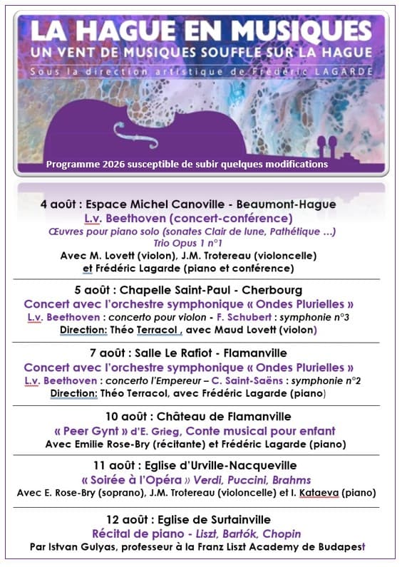 Illustration de l'événement : Festival La Hague en Musiques : Concert Ludwig van Beethoven