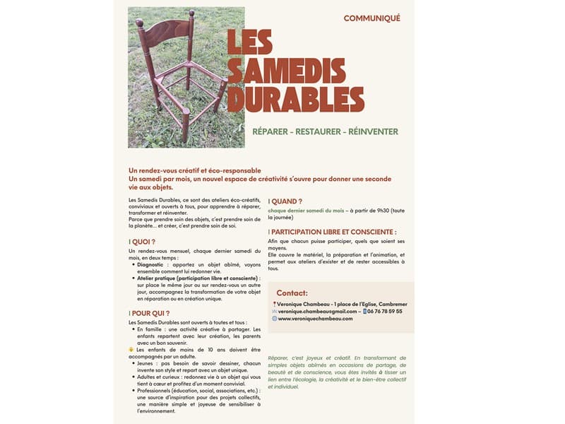 Illustration de l'événement : Les Samedis Durables : sensibilisation à l'Upcycling & Papier Mâché