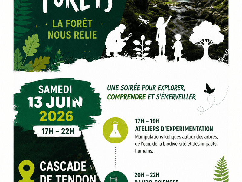 Illustration de l'événement : Nuits des forêts à la cascade de Tendon