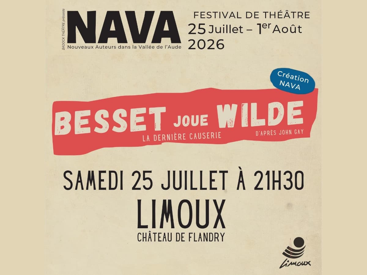Illustration de l'événement : NAVA 2026 - BESSET JOUE WILDE : LA DERNIÈRE CAUSERIE