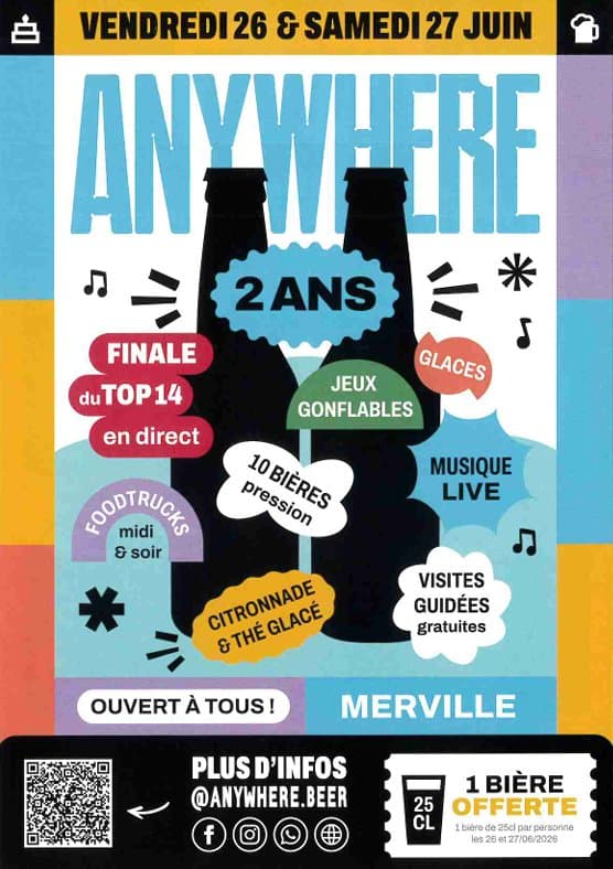 Illustration de l'événement : ANYWHERE FÊTE SES 2 ANS !