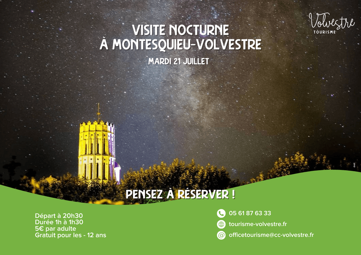 Illustration de l'événement : VISITE NOCTURNE : MONTESQUIEU-VOLVESTRE