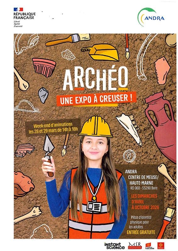 Illustration de l'événement : Exposition :"Archéo, une expo à creuser !"
