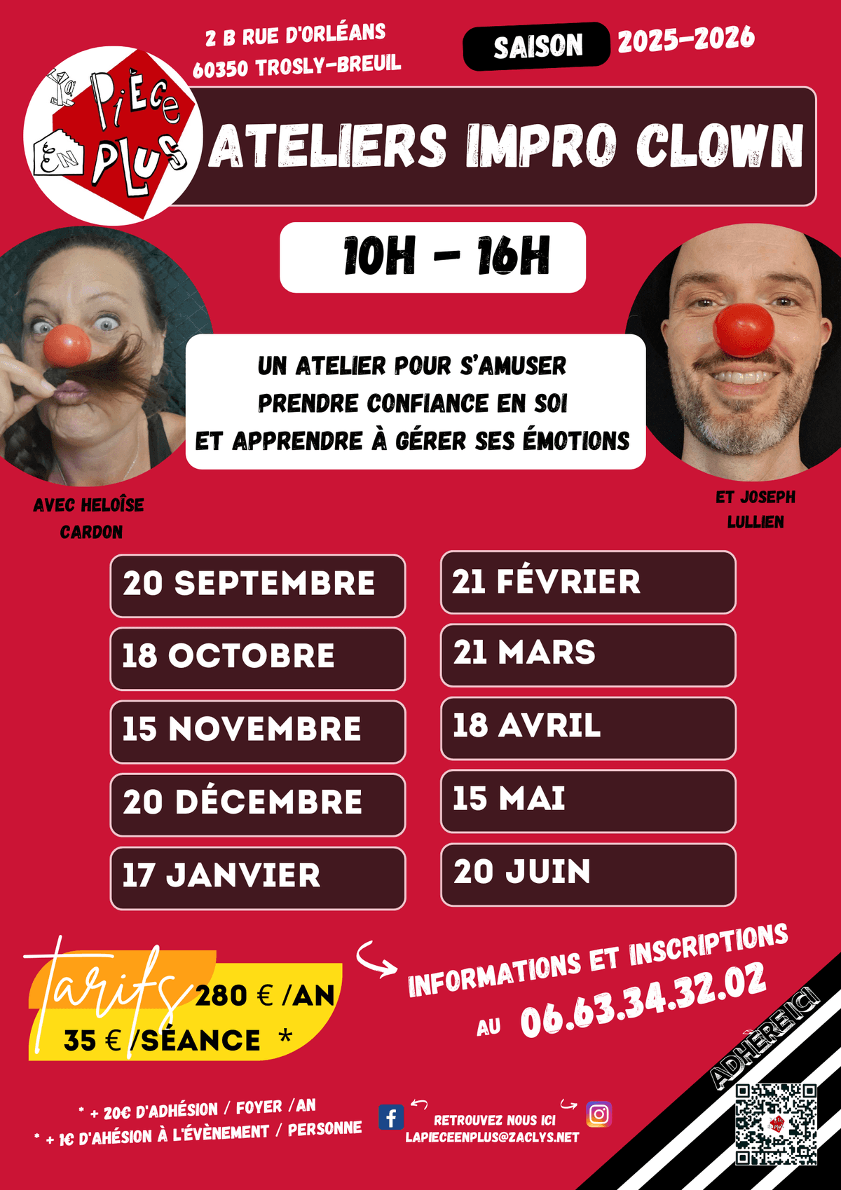 Illustration de l'événement : Ateliers Mensuels | Impro Clown