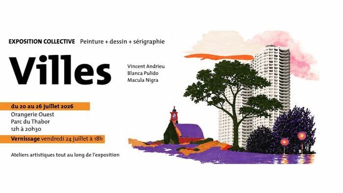 Illustration de l'événement : VILLES : Exposition collective - vernissage et ateliers artistiques