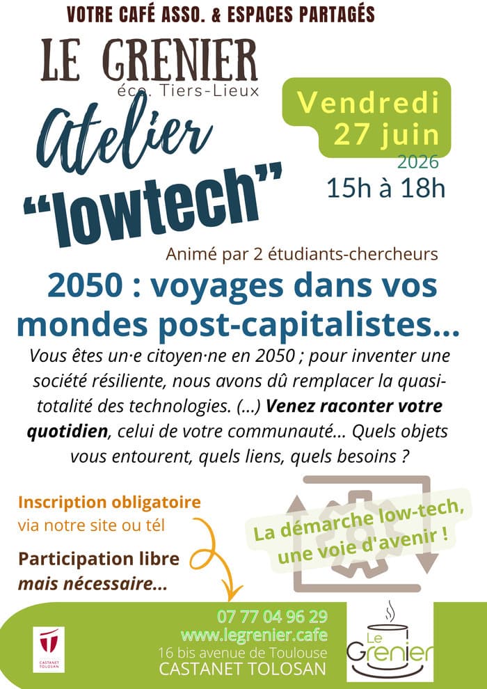 Illustration de l'événement : Atelier Low-tech